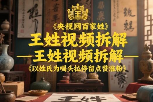 央视网百家姓–王姓视频拆解
