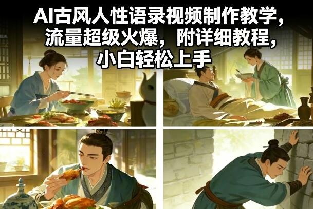 AI古风人性语录视频制作教学