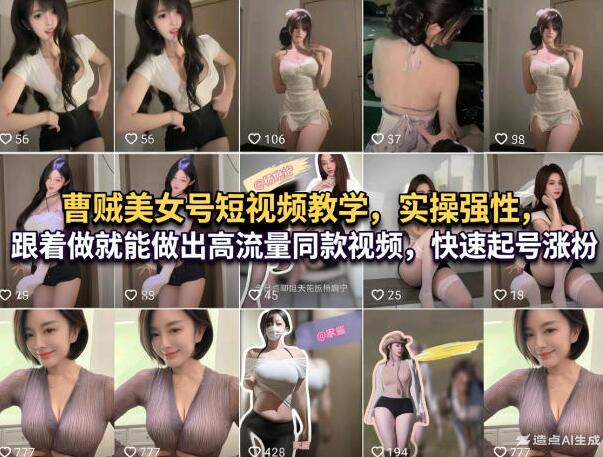 曹贼美女号短视频教学