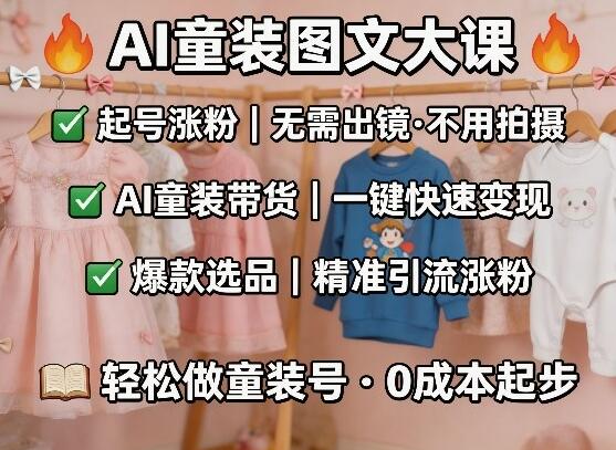AI童装图文剪辑带货