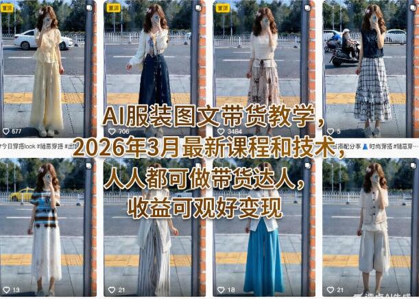 2026年AI服装图文带货教学