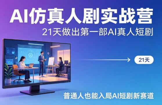 AI仿真人剧实战营21天做出一部