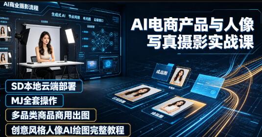 AI电商产品与人像写真摄影实战课